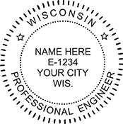 Looking for professional engineer stamps? Our Wisconsin professional engineer stamps are available in several mount options, check them out at the EZ Custom Stamps Store.