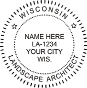 Need a landscape architect stamp? Check out a Wisconsin registered landscape architect stamp at the EZ Custom Stamps Store.