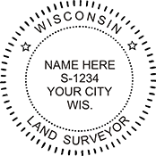 Looking for land surveyor stamps? Shop for a Wisconsin licensed land surveyor stamp at the EZ Custom Stamps Store. Available in several mount options.