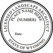 Looking for a landscape architect stamp for the state of Wyoming? Purchase these custom stamps at the EZ Custom Stamps Store.
