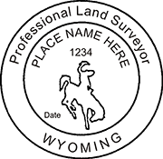 Looking for land surveyor stamps? Shop for a Wyoming professional land surveyor stamp at the EZ Custom Stamps Store. Available in several mount options.