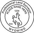 Looking for land surveyor stamps? Shop for a Wyoming professional land surveyor stamp at the EZ Custom Stamps Store. Available in several mount options.