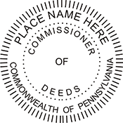 Need a Pennsylvania Commissioner of Deeds notary stamp? Get a customizable public notary stamp for your state at the EZ Custom Stamps store.