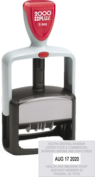 Looking for self-inking stamp daters? Find the Cosco 2000 Plus S660 customizable one-color self-inking stamp dater at the EZ Custom Stamps Store.