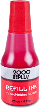 Find red water-based custom re-fill ink for your Cosco 200 Plus, Ideal, Trodat, or Xstamper ClassiX model. Shop the EZ Custom Stamps store today.