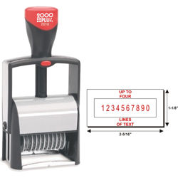 Looking for a stamp numberer? Choose the 2000 Plus Classic Line 2010/P self-inking numberer. This ten band numbering machine is perfect for repeat stamping.