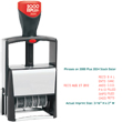 Find a self-inking stamp dater on the EZ Custom Stamps store. This 2000 Plus Classic Line 2024 features a rectangular steel frame with 12 phrase words.