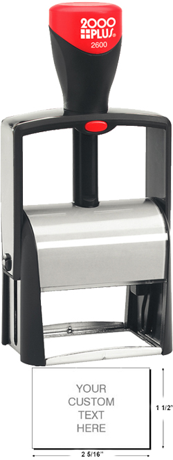 Looking for a self-inking stamp dater for the office? This rectangular 2000 Plus Classic Line 2600 dater comes in 1 ink color and includes up to 8 lines of customization.