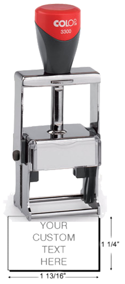 Looking for a self-inking stamp dater for the office? This rectangular 2000 Plus Classic Line 3300 dater includes up to 7 lines of customization.