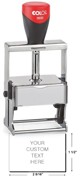 Looking for a self-inking stamp dater for the office? This rectangular 2000 Plus Classic Line 3600 dater includes up to 6 lines of customization.