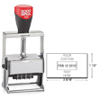 Looking for a self-inking stamp dater for the office? This rectangular 2000 Plus Classic Line 3660 one-color dater includes up to 6 lines of customization.