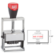 Looking for a self-inking stamp dater for the office? This rectangular 2000 Plus Classic Line 3660 two-color dater includes up to 6 lines of customization.