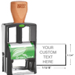 This ecofriendly stamp dater is perfect for the office! The 2000 Plus Green Line 2300 model is self-inking and features 1 ink color for heavy duty stamping use.