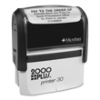 Looking for a customizable self-inking stamp printer for the office? This 2000 Plus Printer P30 model allows for up to 5,000 quality impressions per ink pad with customizable text and logo.