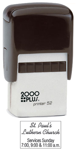 Make the perfect customized address stamp or logo stamp with this 2000 Plus P52 Self-Inking Stamp Printer. Buy today from the EZ Custom Stamps store.