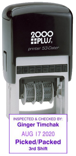 This 2000 Plus self-inking 1-color stamp dater generates a month/day/year/format stamp valid for 10 years. Buy today from the EZ Custom Stamps store.