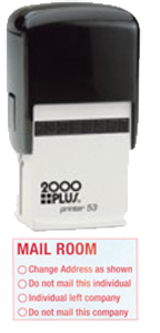 Create a customized logo or address stamp with these 2000 Plus P53 Vertical Self-Inking Stamp Printer. Buy today from the EZ Custom Stamps store.
