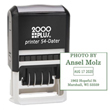 Create a customized logo or address stamp with a 2000 Plus P54 Rectangular 1-Color Self-Inking Stamp Dater. Buy today from the EZ Custom Stamps store.