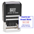 Create a customized logo or address stamp with a 2000 Plus P54 Rectangular 2-Color Self-Inking Stamp Dater. Buy today from the EZ Custom Stamps store.