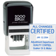 Looking for self-inking stamp daters? Find the Cosco 2000 Plus Q43 self-inking color stamp dater with 8 lines of customization at the EZ Custom Stamps Store. 
impression size: 1-5/8" square (1.625 square. Text lines available: 1 to 8.