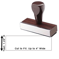 Looking for a custom-made signature or name stamp? This rubber stamper with a wooden handle may be perfect for your office or workstation needs.