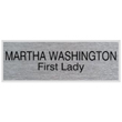 Looking for name badges with military clutch backing? Shop our 1" X 3" name badges with military clutch backings with 2 lines of customization at the EZ Custom Stamps Store.