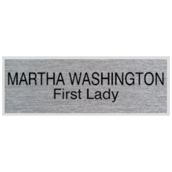 Looking for name badges with pin backing? Shop our 1" X 3" name badges with pin backings with 2 lines of customization at the EZ Custom Stamps Store.