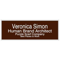 Looking for customizable name badges with magnetic backing? These 1.5 by 3 inch 4-line name badges are perfect for the office.