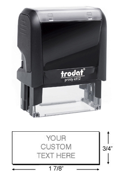 EMAILED with date Box Red Office Stock Self-Inking Rubber Stamp Trodat 4912 