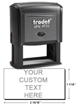 Need self-inking stamps? Check out our Trodat Printy 4926 self-inking rectangular with up to 10 lines of customization at the EZ Custom Stamps Store.