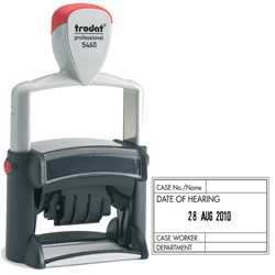 Looking for self-inking stamps? Check out our Trodat Professional 5460 self-inking stamp with 1 ink color and up to 8 lines of customization at the EZ Custom Stamps Store.