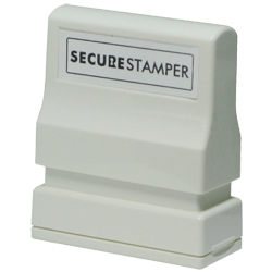This small Xstamper pre-inked secure privacy stamp helps prevent identify theft and unlawful use of your sensitive information.