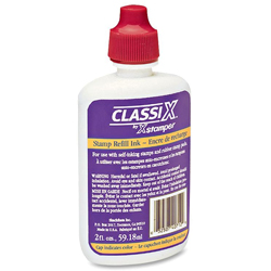 Looking for more ink for your self-inking stamp? This 2 oz red refill ink can re-ink the stamp 375 times for thousands of stamp impressions.