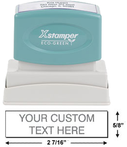 Shopping for a rectangular pre-inked stamper? This ecofriendly Xstamper N14 provides customization up to five lines and is made with over 60% recycled content.
