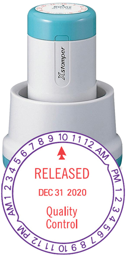Shopping for round pre-inked stamp dater? This Xstamper N78 model provides customization up to four lines and comes with a lifetime guarantee.