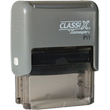 Looking for a rectangular stamper? This Xstamper ClassiX P11 model provides customization up to four lines and makes stamping effortless.