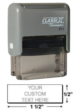 Looking for a rectangular stamper? This Xstamper ClassiX P11 model provides customization up to four lines and makes stamping effortless.