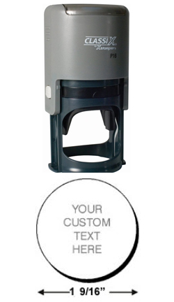 Looking for a round stamper? This Xstamper ClassiX P16 model provides customization up to five lines and makes stamping effortless.