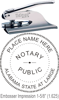 Looking for state stamp embossers? Check out our Trodat P1 round Alabama notary public stamp embosser at the EZ Custom Stamps Store.