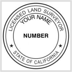 Need licensed land surveyor stamps? Shop our Cosco 2000 Plus self-inking California licensed land surveyor stamps at the EZ Custom Stamps Store.