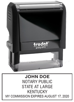 Looking for notary public stamps? Check out our Trodat self-inking Kentucky notary public stamps at the EZ Custom Stamps Store.