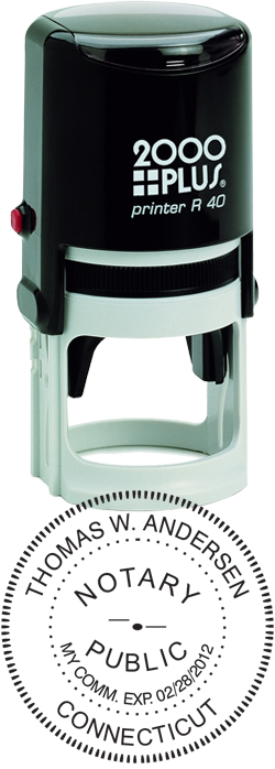 Looking for state notary stamps? Find the Cosco 2000 Plus self-inking Connecticut Notary Stamp at the EZ Custom Stamps Store.