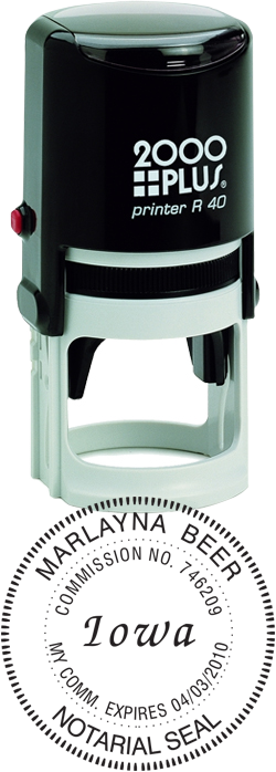 Looking for state notary stamps? Find the Cosco 2000 Plus self-inking Iowa Notary Stamp at the EZ Custom Stamps Store.