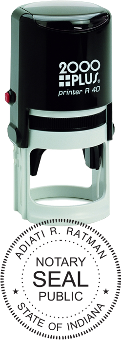 Looking for state notary stamps? Find the Cosco 2000 Plus self-inking Indiana Notary Stamp at the EZ Custom Stamps Store.