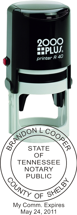 Looking for state notary stamps? Find the Cosco 2000 Plus self-inking Tennessee Notary Stamp at the EZ Custom Stamps Store.