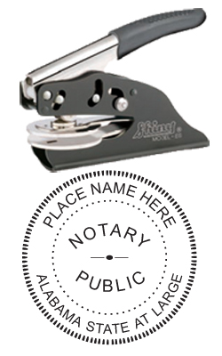 Looking for notary stamp embossers? Check out our Alabama public notary round stamp embosser at the EZ Custom Stamps Store.