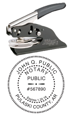 Looking for notary stamp embossers? Check out our Arkansas public notary round stamp embosser at the EZ Custom Stamps Store.