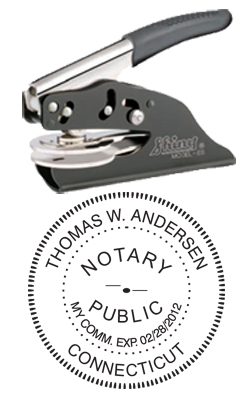 Looking for notary stamp embossers? Check out our Connecticut public notary round stamp embosser at the EZ Custom Stamps Store.