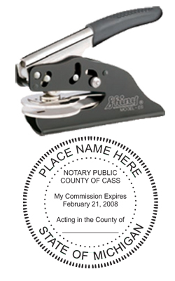 Looking for notary stamp embossers? Check out our Michigan public notary round stamp embosser at the EZ Custom Stamps Store.