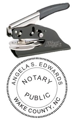 Looking for notary stamp embossers? Check out our North Carolina public notary round stamp embosser at the EZ Custom Stamps Store.